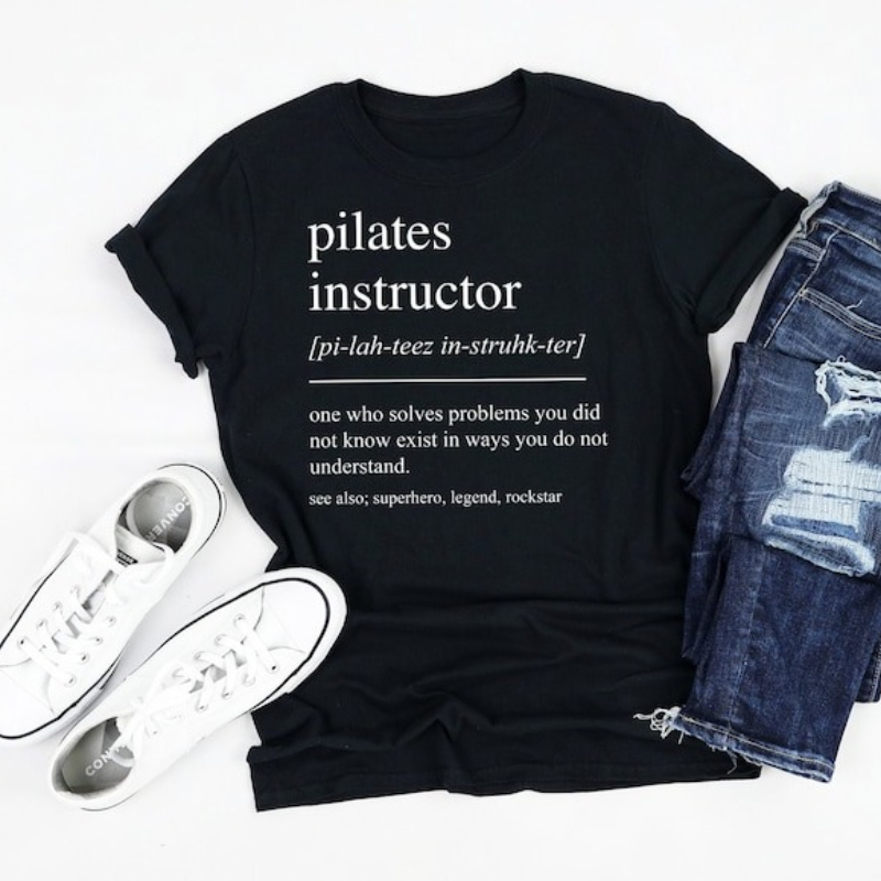Pilates Yoga Instructor - T-shirt in cotone per istruttore di