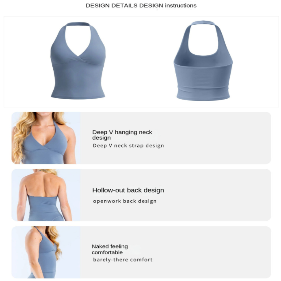 Top da yoga con scollo a V e r - Pilates V Yoga recensione e prezzo